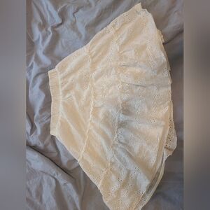 Mini eyelet skirt